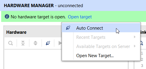Open target button