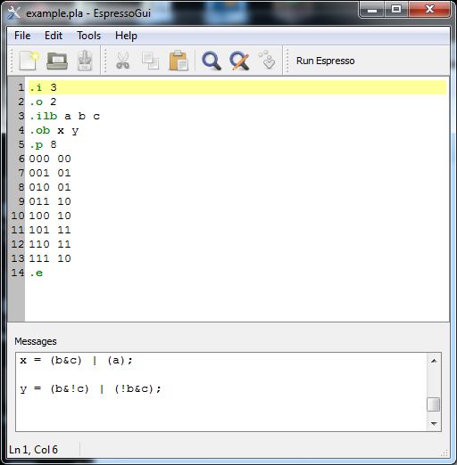 Graphical User Interface for Espresso